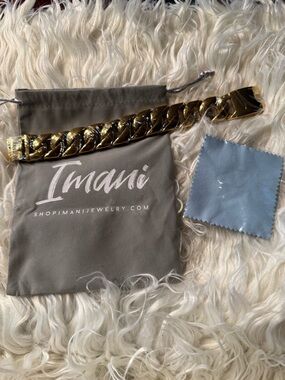 IMANI “Main Character Cuban Anklet” (25mm) Gold 9.5”